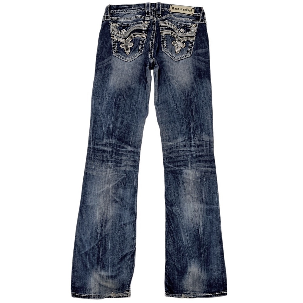 Rock Revival Kai Boot 29X33.5 Long Stretch Embellished Jeans